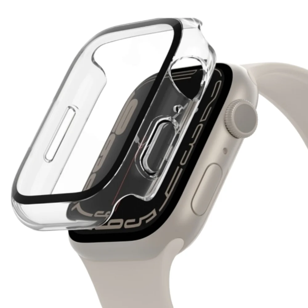 TemperedCurve 2-in-1 Treated Screen Protector + Bumper for Apple Watch Series 8
